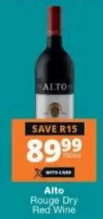 Checkers Liquor Shop Alto 750ml offer