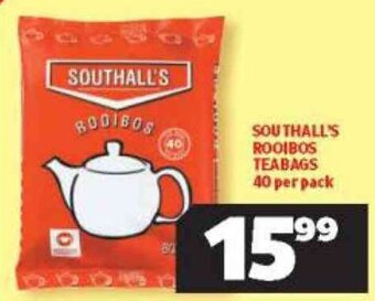 Usave Southall's Rooibos Teabags 40 per Pack offer