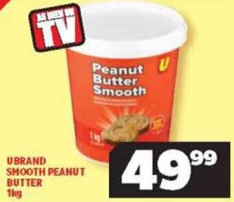 Usave Ubrand Smooth Peanut Butter 1kg offer