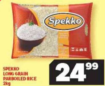 Usave Spekko Long Grain Parboiled Rice 2kg offer