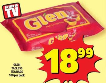 Usave Glen Tagless Tea Bags 100 per Pack offer