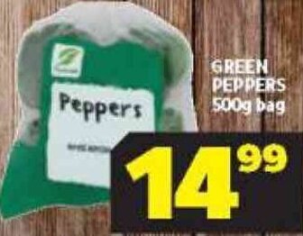 Usave Green Peppers 500g Bag offer
