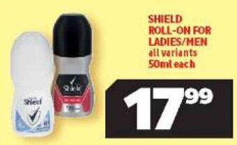 Usave Shield Roll-On for Ladies/Men 50ml offer