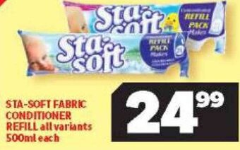 Usave Sta-Soft Fabric Conditioner Refill 500ml offer