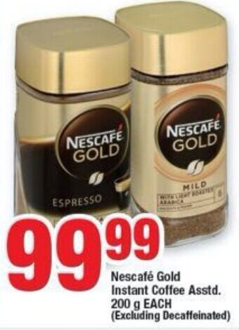 OK Foods Nescafé Gold Instant Coffee Asstd. 200g offer