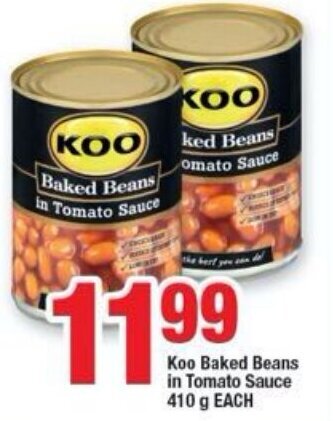 OK Foods Koo Baked Beans in Tomato Sauce 410g offer