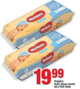 OK Foods Huggies Baby Wipes Asstd. 56's per Pack offer