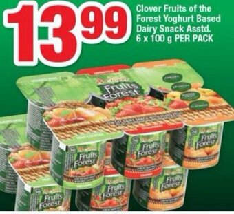 OK Foods Clover Fruits of The Forest Yoghurt Based Dairy Snack Asstd. 6 x 100g offer