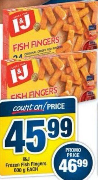 I&J Frozen Fish Fingers 600g