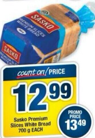 OK Foods Sasko Premium Slices White Bread 700g offer