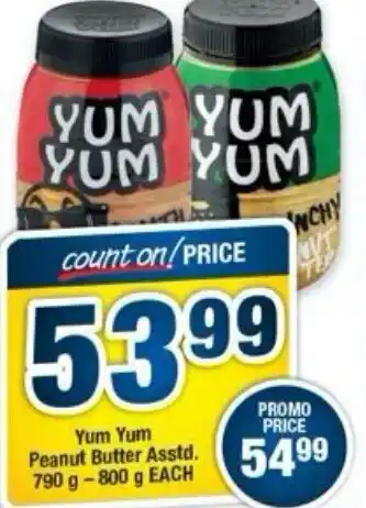 OK Foods Yum Yum Peanut Butter Asstd. 790g-800g offer