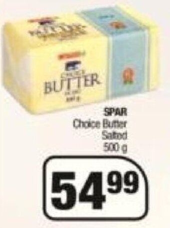 Spar Spar Choice Butter Salted 500g offer