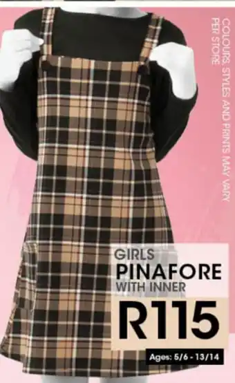 Girls Pinafore with Inner