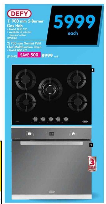 Makro Defy 900 mm 5-Burner Gas Hob offer