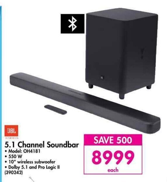 JBL 5.1 Channel Soundbar offer at Makro