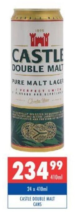 Ultra Liquors Castle Double Malt Cans 410ml offer