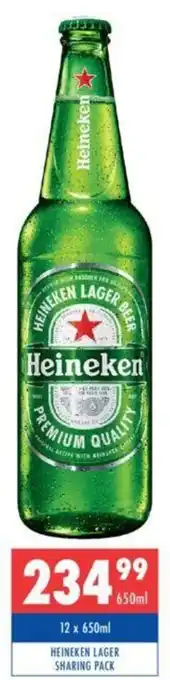 Ultra Liquors Heineken Lager Sharing Pack 650ml offer