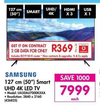 Makro Samsung - 127 cm (50") Smart UHD 4K LED TV offer