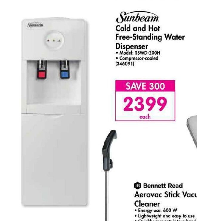Sunbeam Cold and Hot FreeStanding Water Dispenser offer at Makro