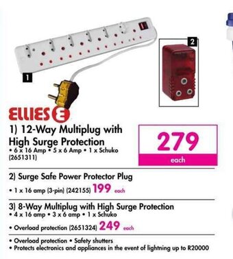 Makro Ellies 12-Way Multiplug with High Surge Protection offer