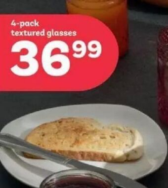 PEP 4 pack textured glasses offer
