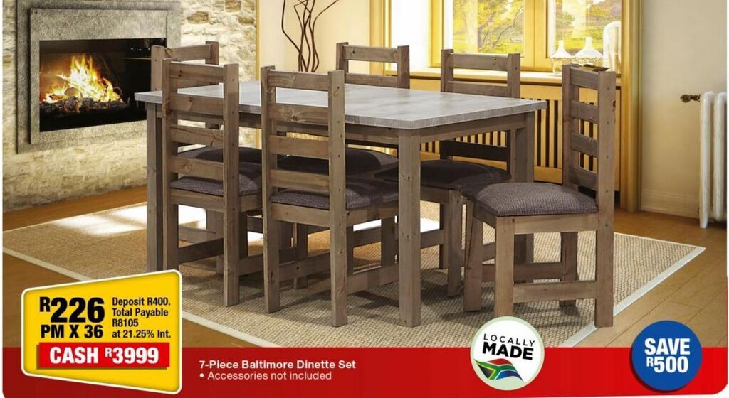 7 piece baltimore set offer at OK Furniture