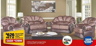 OK Furniture 4 piece royal lounge suite offer