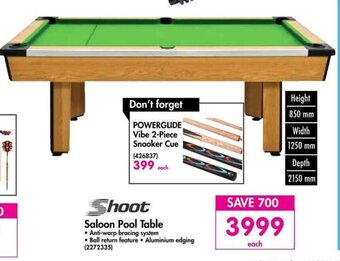 Makro Shoot - Saloon Pool Table offer