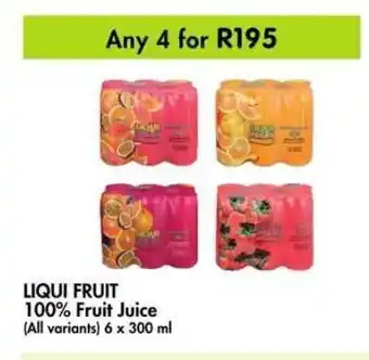 Makro Liqui Fruit 100% Fruit Juice 6 x 300 ml offer