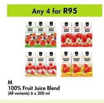 Makro M 100% Fruit Juice Blend 6 x 200 ml offer