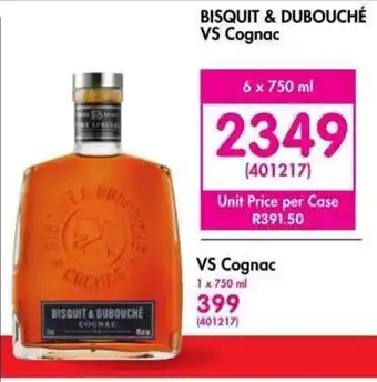 Makro BISQUIT & DUBOUCHE VS COGNAC 6 x 750 ml offer