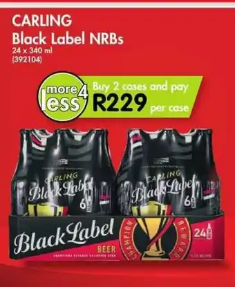 Makro Carling Black Label Nrbs 24 x 340 ml offer