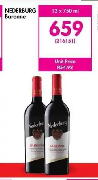 Makro Nederburg Baronne 12 x 750 ml offer