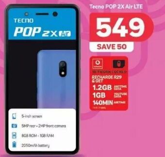 PEP Tecno pop 2x air lte offer