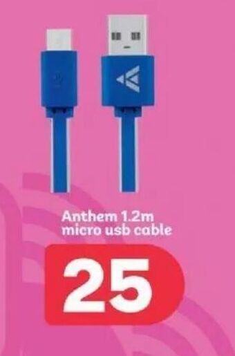 PEP Anthem 1.2m micro usb cable offer