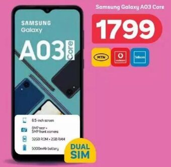 PEP Samsung galaxy a03 core offer
