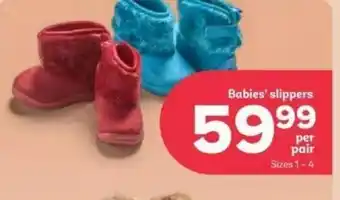 PEP Babie0s slippers offer
