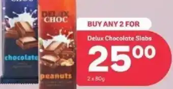 PEP Delux chocolate slabs offer