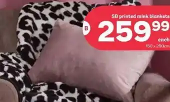 PEP Sb printed mink blankets offer