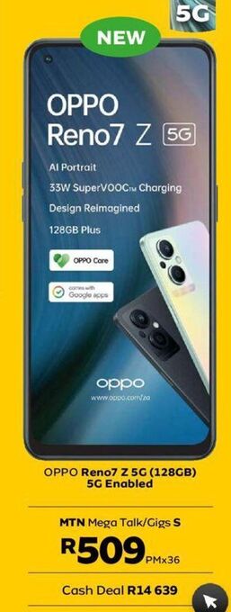 MTN Oppo reno7 z 5g offer