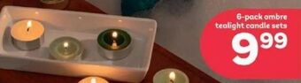 6 pack ombre tealight candle sets
