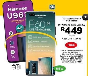 MTN Hisense infinity h60 5g offer