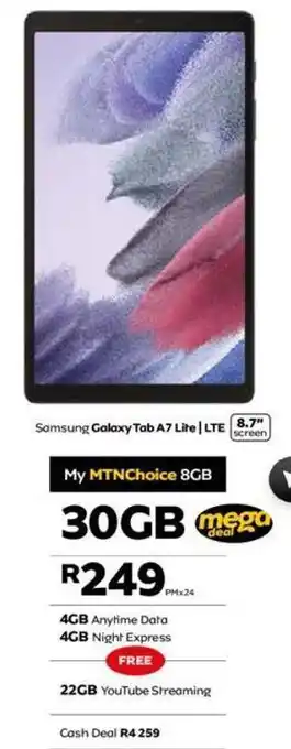MTN Samsung galaxy tab a7 lite offer