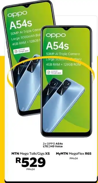 MTN 2 x oppo a54s offer