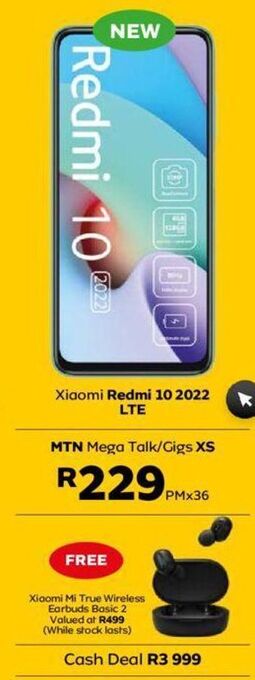 MTN Xiaomi redmi 10 2022 offer