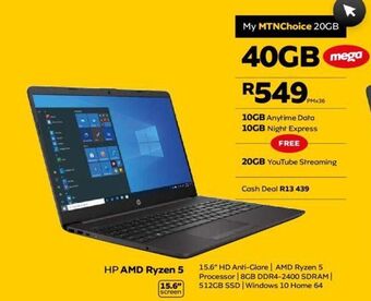 MTN Hp amd ryzen 5 offer