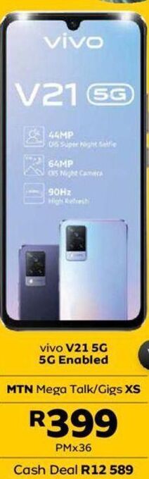 MTN Vivo v21 5g offer