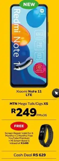 MTN Xiaomi note 11 lte offer