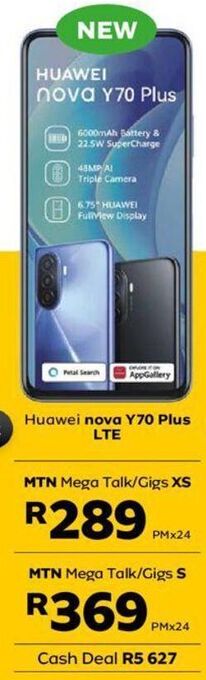 MTN Huawei nova y70 plus lte offer