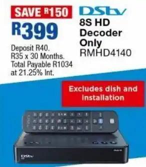 OK Furniture Dstv 8s decoder only rmhd4140 offer